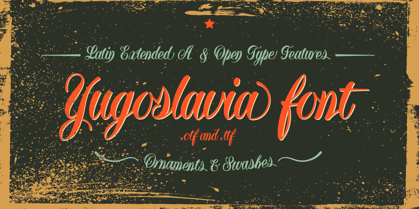 Пример шрифта Yugoslavia #9